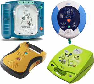 Assorted AEDs or Automated External Defibrillators